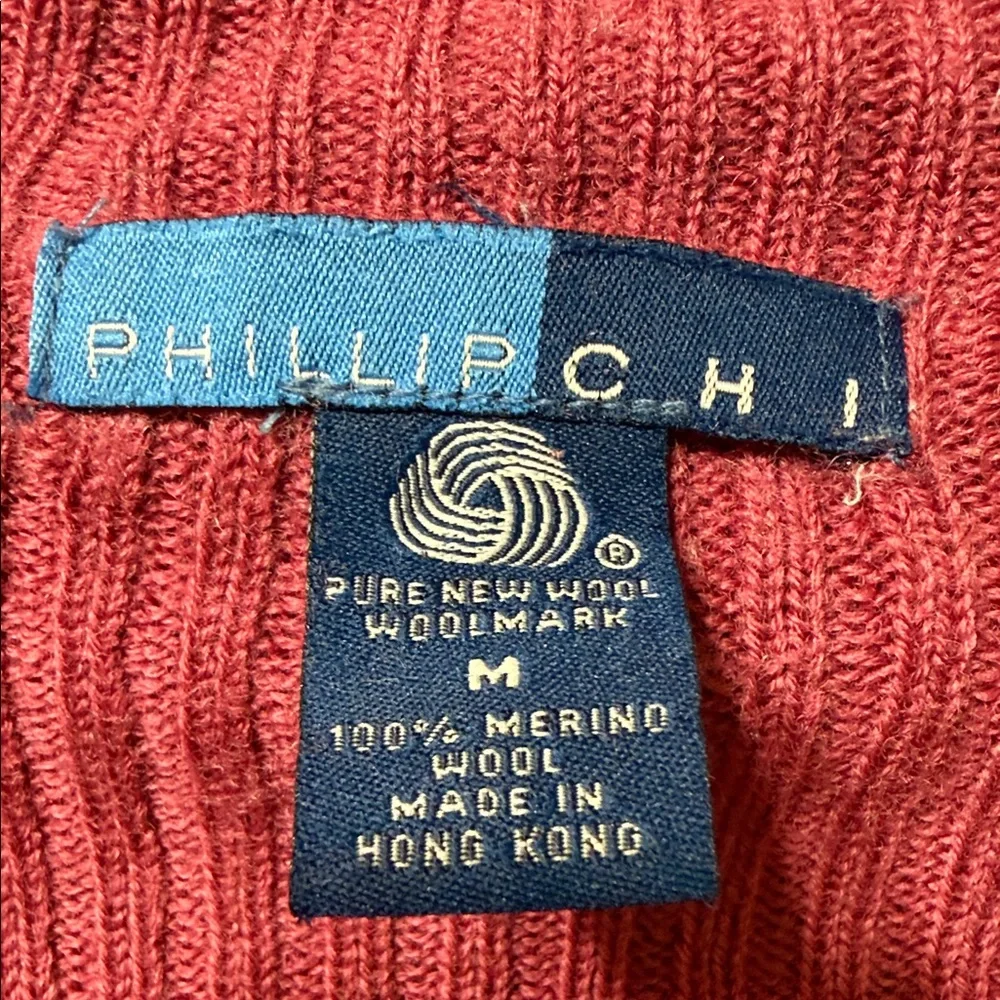 Burgundy Ribbed Turtleneck Sweater Used Size M